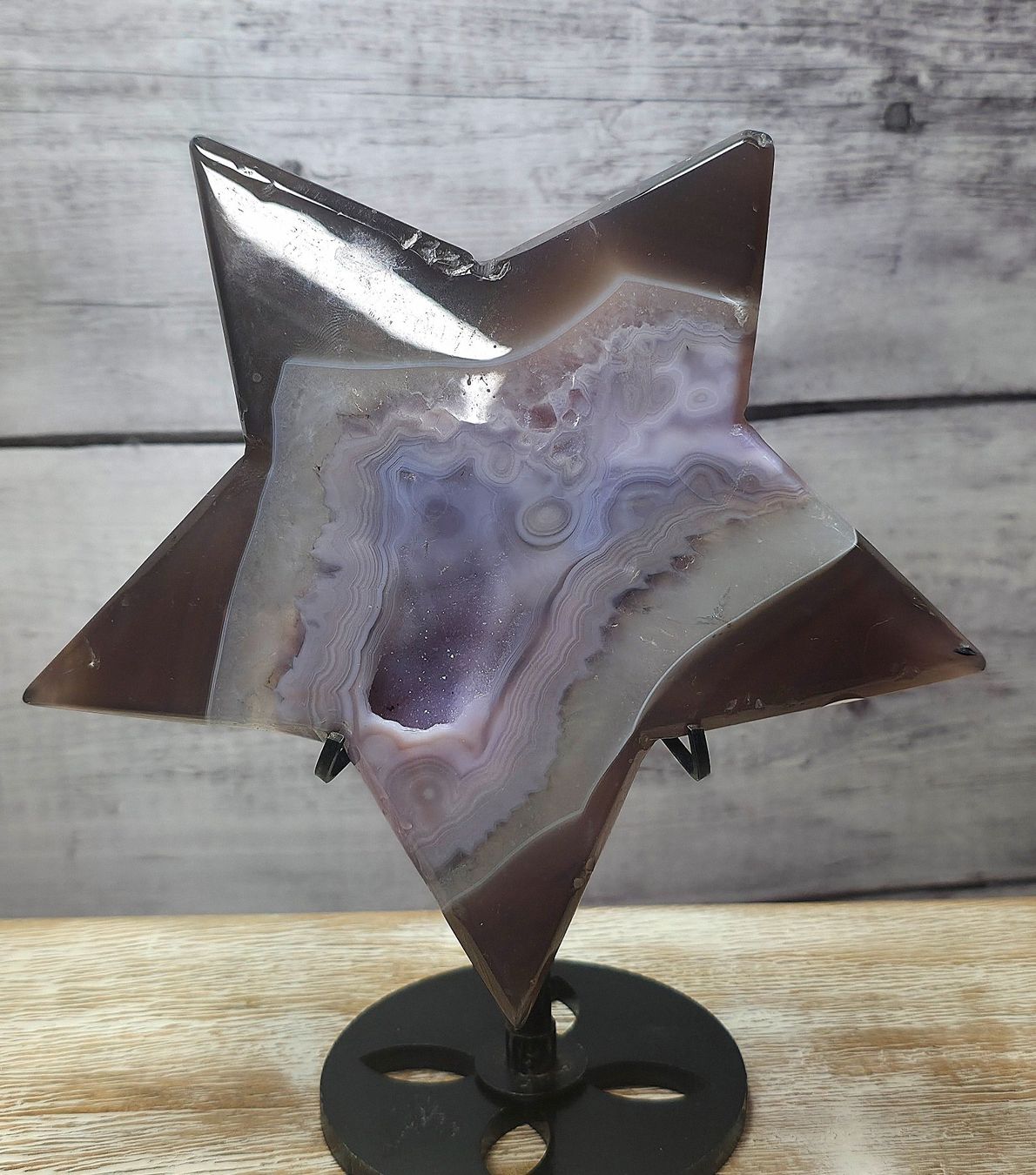Mineralien & Heilsteine: Jelly Achat Stern 328g – Neu (gemäss Beschreibung) aus Matzingen von Shay_Crystalz
