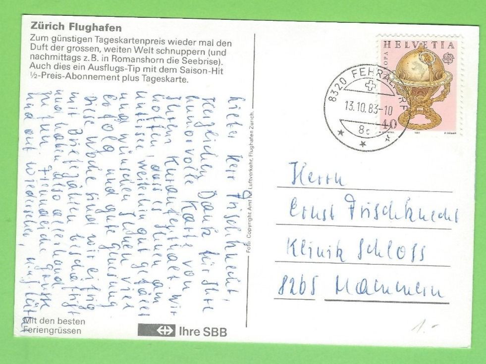 Cartoline postali: Zürich Flughafen – Usato da Zürich venduto da t24_de 1
