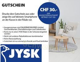 30 Franken Rabatt bei JYSK / Rabatt  / Gutschein
