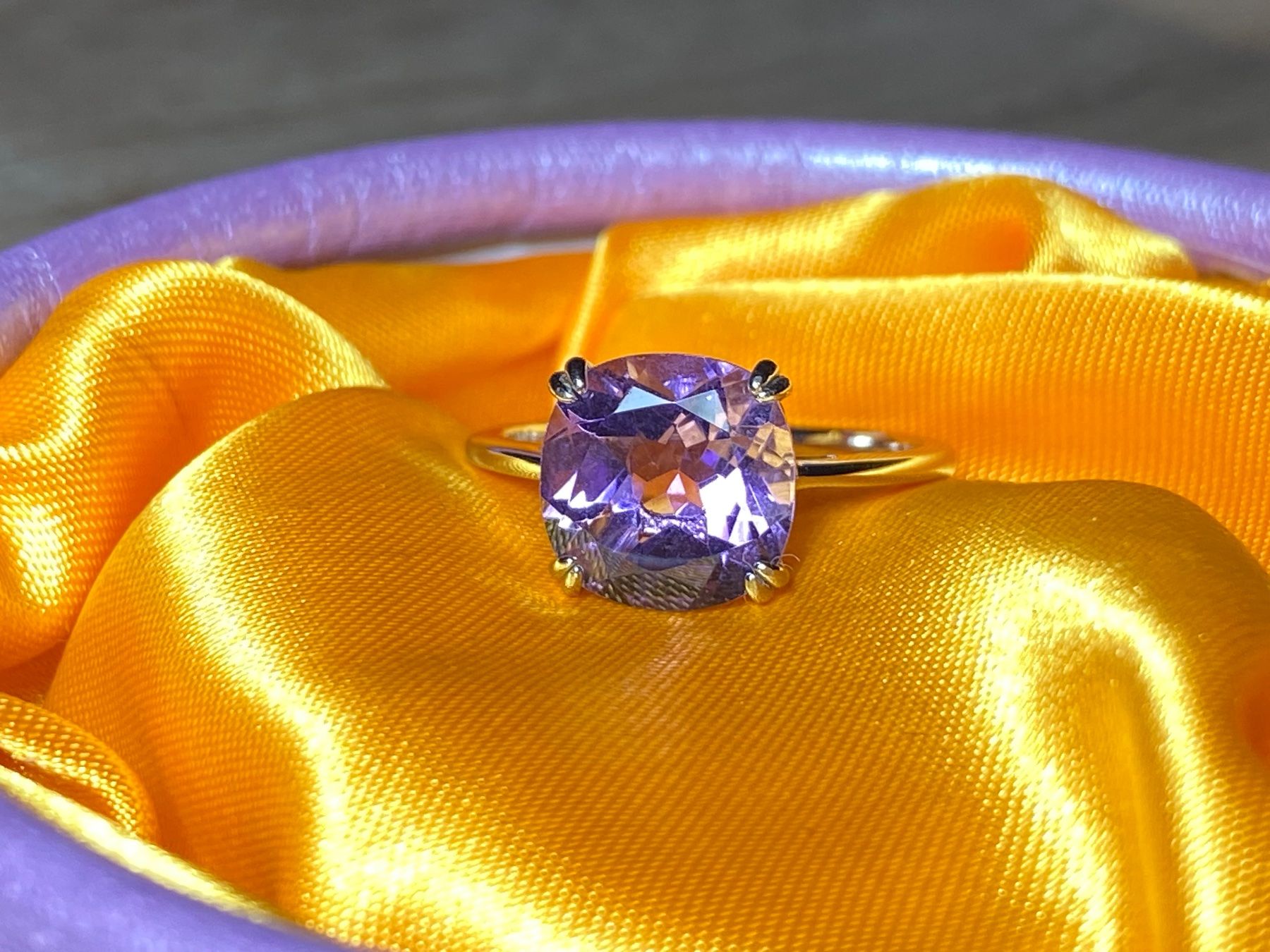 Ringe: Amethyst Ring Silber 925 vergoldet 💎✨ – Neu und originalverpackt aus Laax GR von Kiki-Kingdom2 6