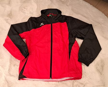 Erima Regenjacke, Gr. 164, Rot/Schwarz - Top Zustand!