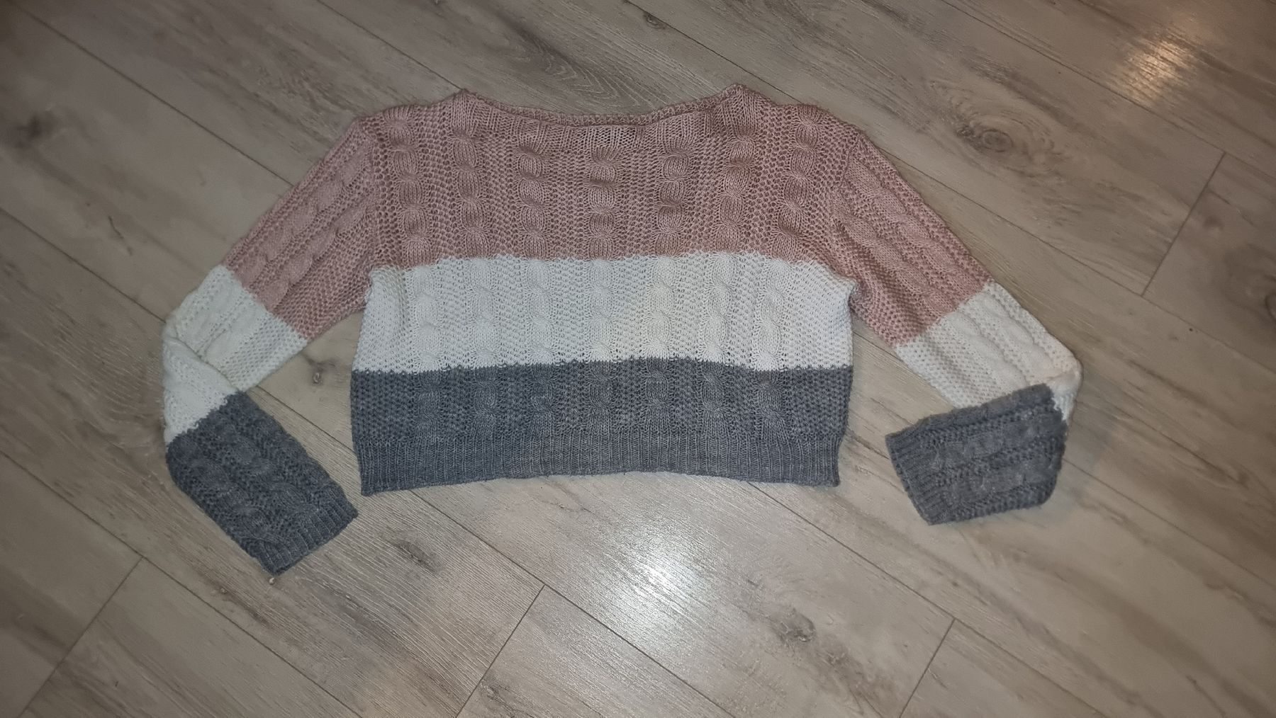 Pullover & Sweatshirts: TODAY Strickpullover Gr. M, Rosa/Grau/Weiss, neuwertig  – Neu (gemäss Beschreibung) aus Wigoltingen von Zuckerfee84