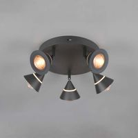 LED Deckenleuchte, Schwarz, 28 cm Ø