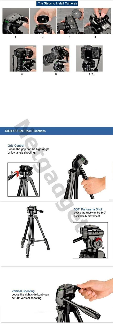 Treppiedi & Teste: Digipod Stativ 145cm: Canon,Sony..TR562F – Nuovo e nell'imballaggio originale da Yverdon-les-Bains venduto da Netgadget 8
