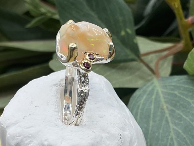 Anelli: Opalring in Sterlingsilber, Gr 55 – Nuovo (secondo la descrizione) da Luzern venduto da S.Kern01 1