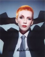 Original Autogramm ANNIE LENNOX Eurythmis auf Großfoto