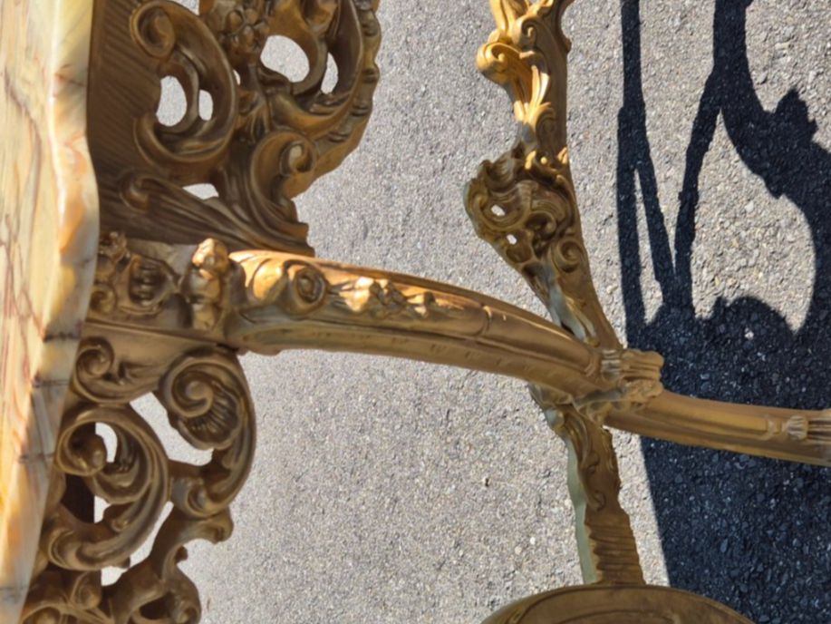 Tavoli: Console ancienne style baroque plateau marbre restaurée – Usato da Fully venduto da tameab 2