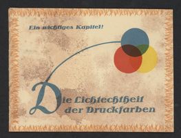 Antikes Druckfarben Prospekt Berger & Wirth Leipzig um 1930