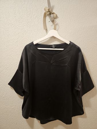 Schwarzes C&A Blusentop/Shirt Gr. 42 Sommer Elegant ☀️