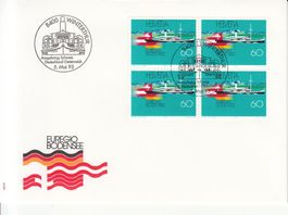 SBK 845 im 4er-Block FDC