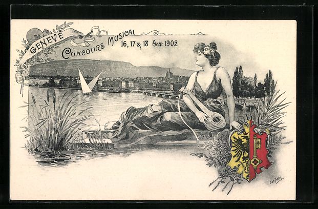 Cartoline postali: Litho Genève, Concours Musical 1902 – Usato da Berlin venduto da bartko-reher