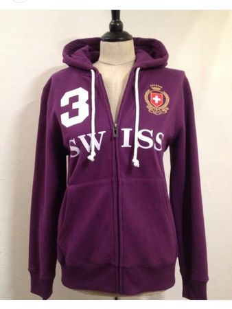 Robin Ruth Damen Hoodie warm Swiss violett bestickt Gr XL
