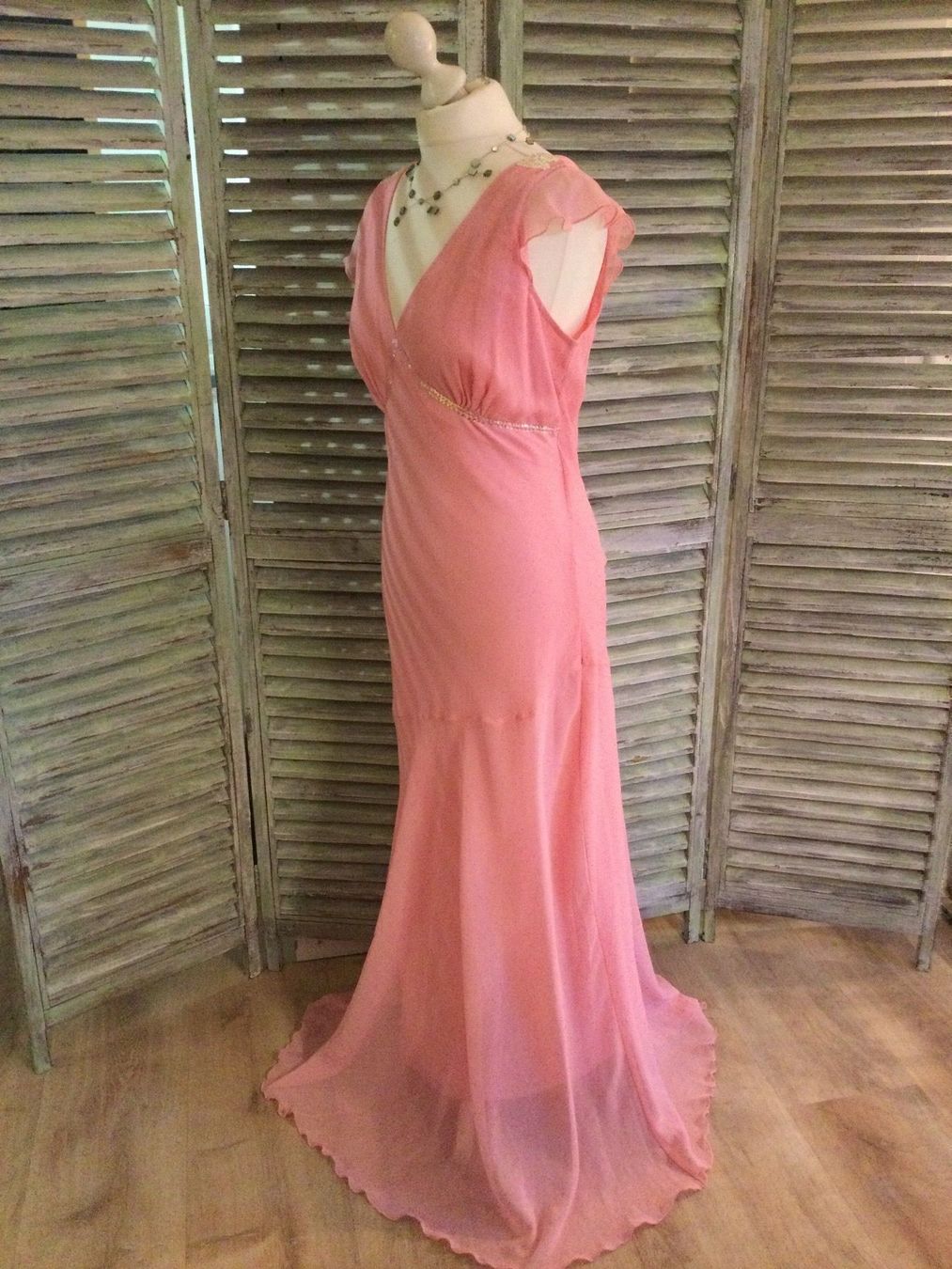 Kleider: Longue robe rose fluide avec sequins, taille 38, NEUF – Neu und originalverpackt aus Agiez von chouchanelle 4