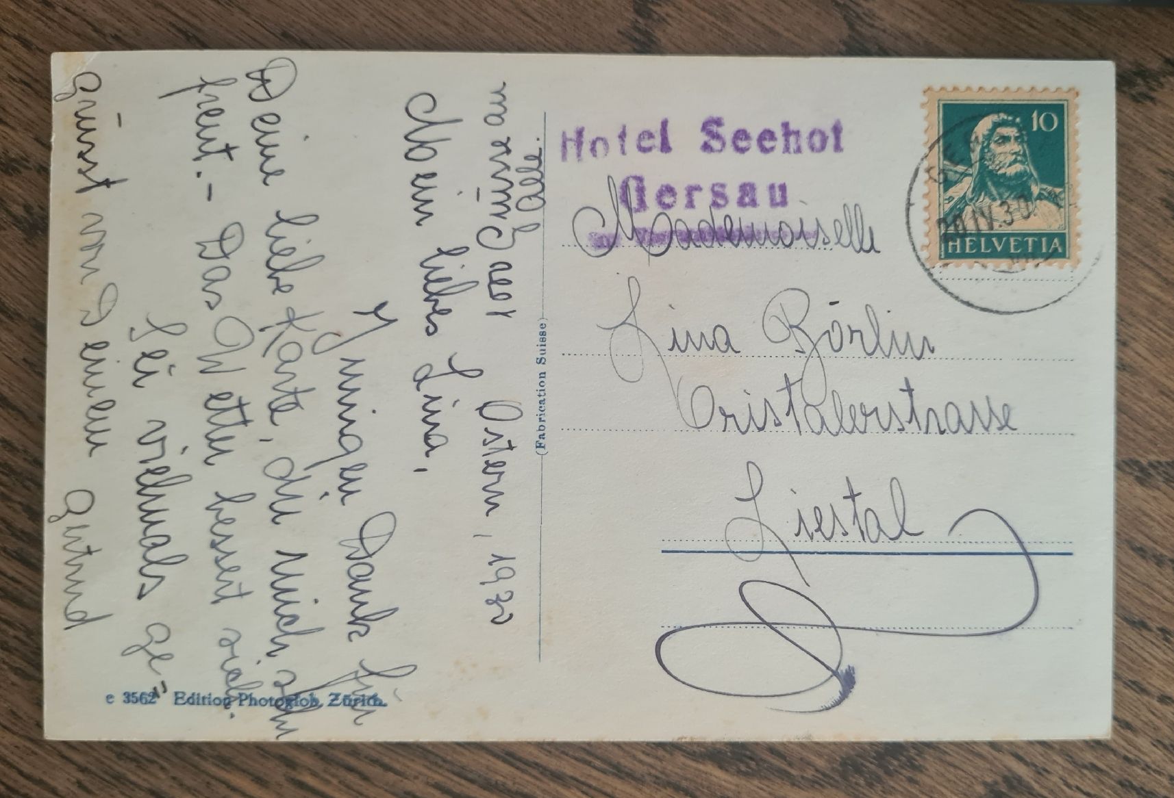 Cartoline postali: Gersau mit Pilatus 1930 – Usato da Ebikon venduto da Donar50 1