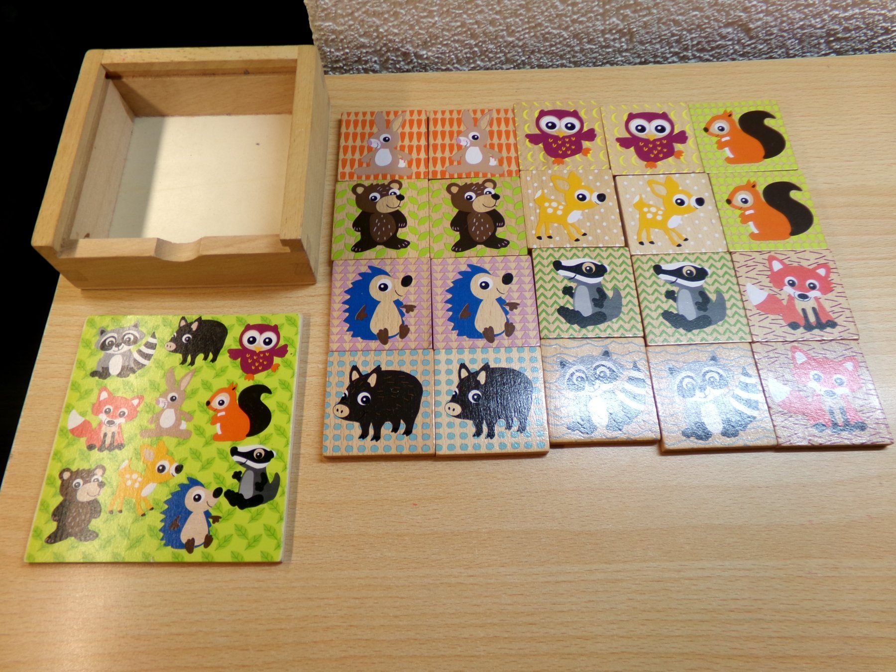 Spiele: Memory mit Tiermotiven aus Holz – Gebraucht aus Hombrechtikon von Se9
