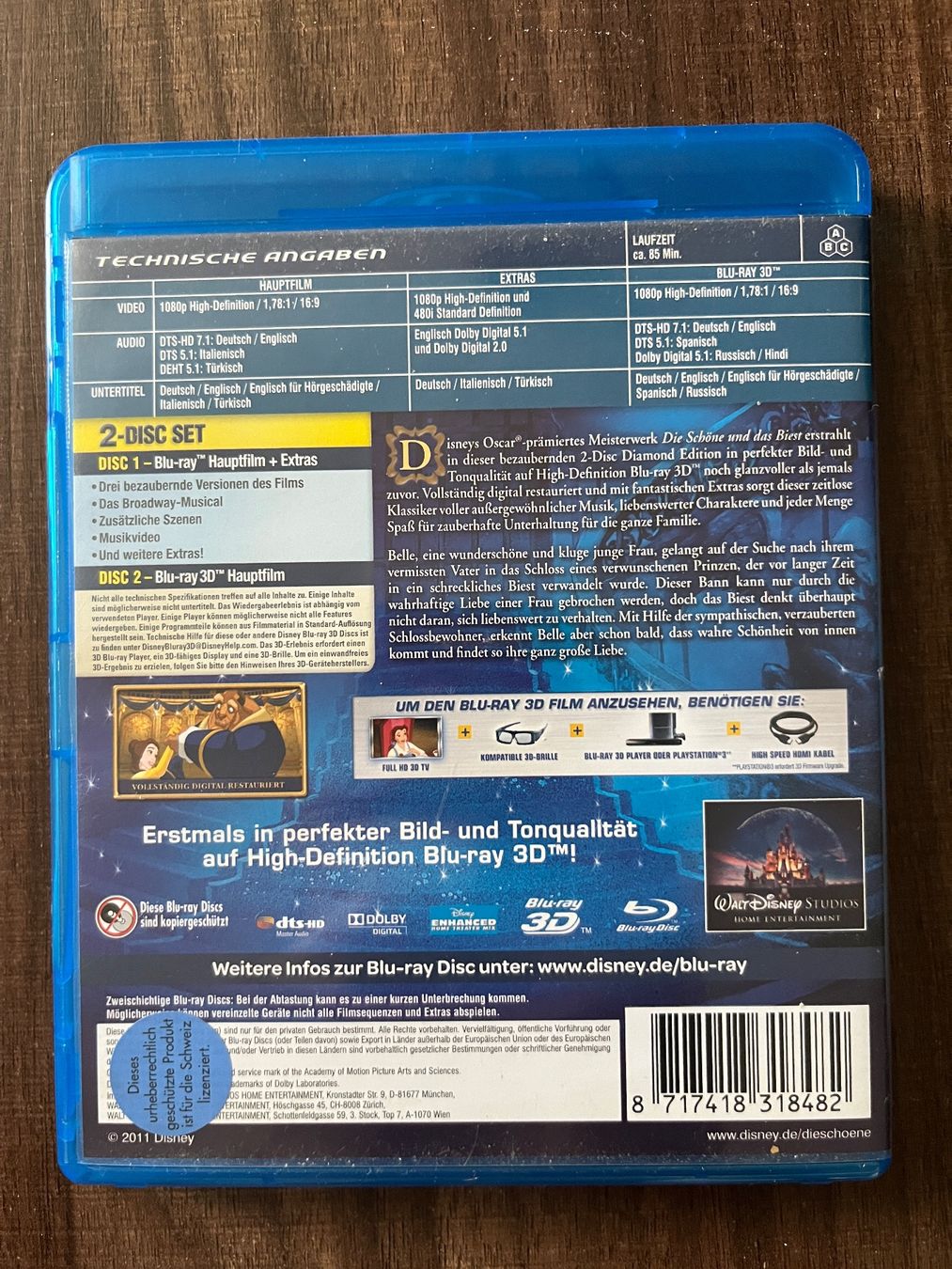 Tutti i DVDs: Disney Die Schöne und das Biest Blu-ray 3D – Nuovo (secondo la descrizione) da Sierre venduto da black.box 1