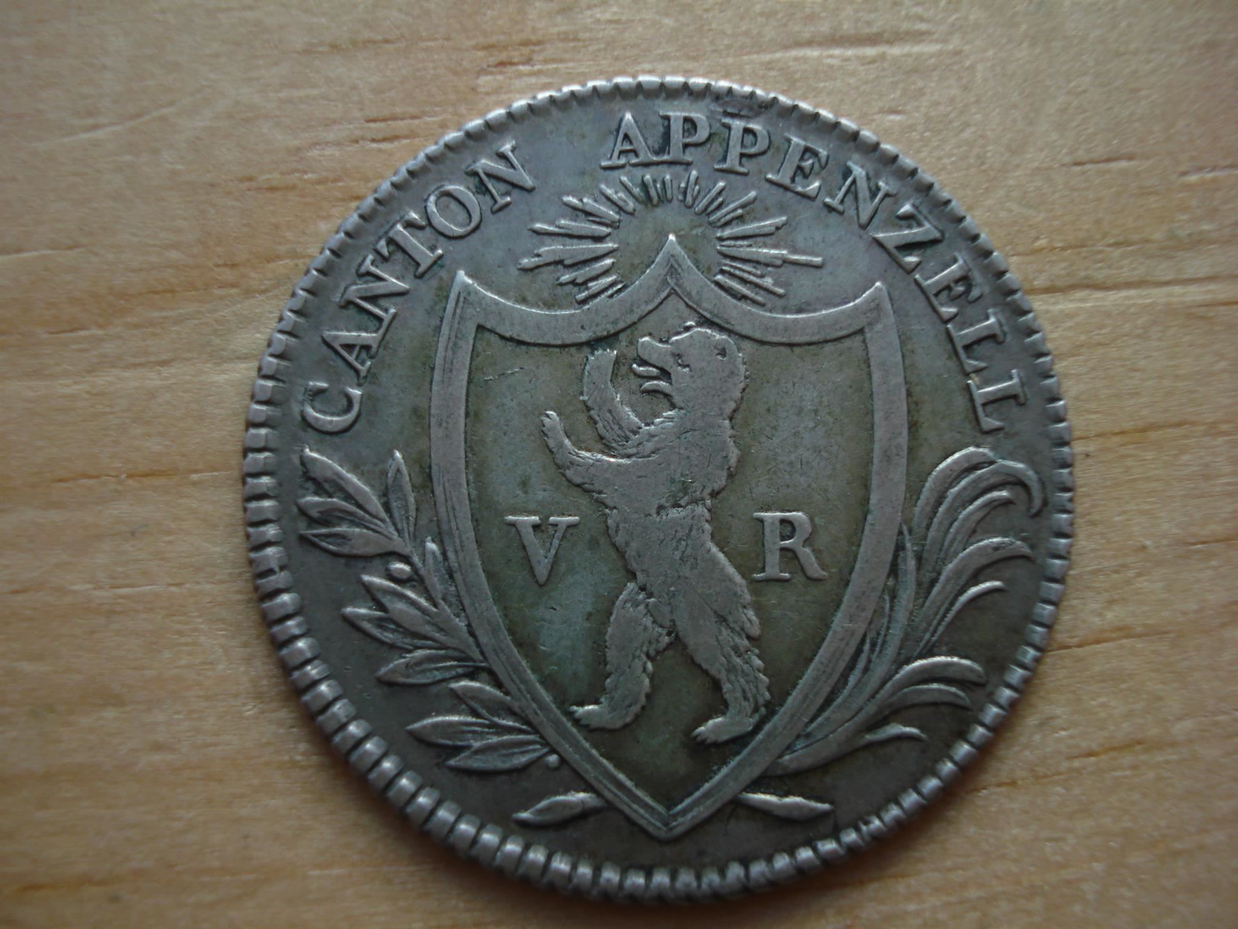 Tutti le monete: (A3)  Appenzell 1/2 Fr 1809 – Usato da Erlach venduto da Net-Coins 1