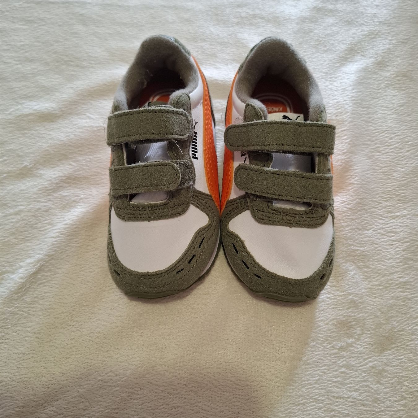 Puma Scarpe per ragazzi: Puma Baskets Bébé Kaki Blanc Orange Scratch Taille 20 – Nuovo (secondo la descrizione) da Le Locle venduto da QualiteExpress 2