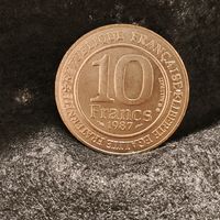 10 Francs Münze Frankreich 1987, Millénaire Capétien