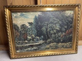 Oelgemaelde,signiert F. Froid, Jahr 1857 auf Holz