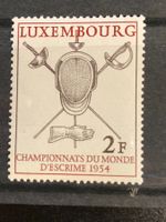 Luxemburg 1954 Weltmeisterschaft Fechten 2F postfrisch