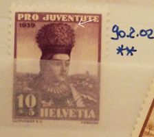 ABJ44) 90.2.02, Abart Feder im Hut postfrisch