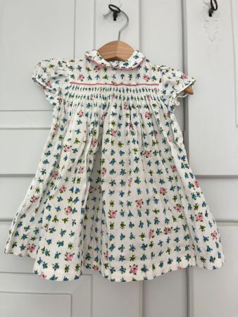 HEIDI Swiss Made Vintage-Kleid Gr. 40 (74/80) – Handgesmokt