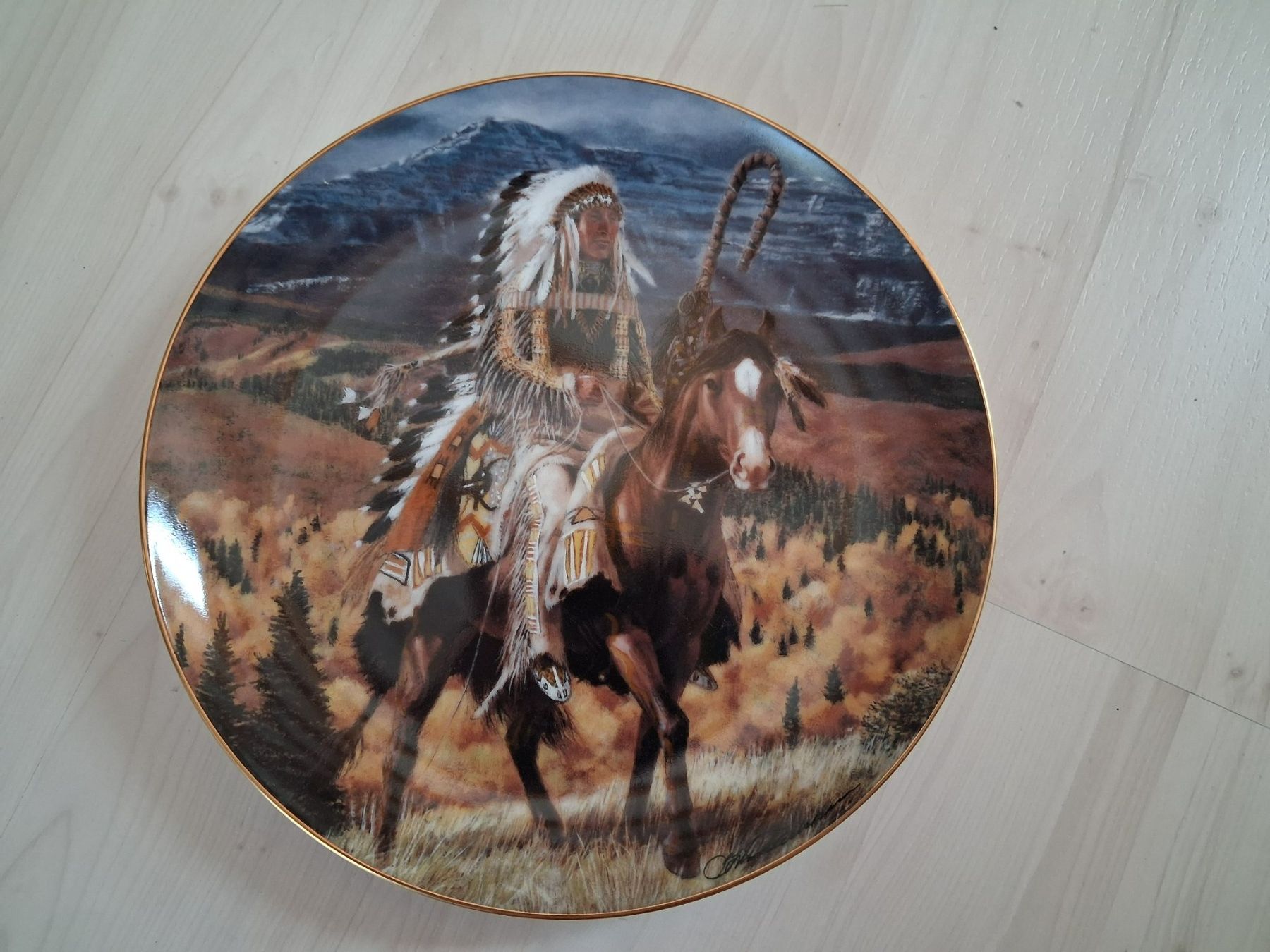 Assiettes: INDIANER TELLER SAMMELTELLER NUMMERIERT – D'occasion à langnau par Santos1411