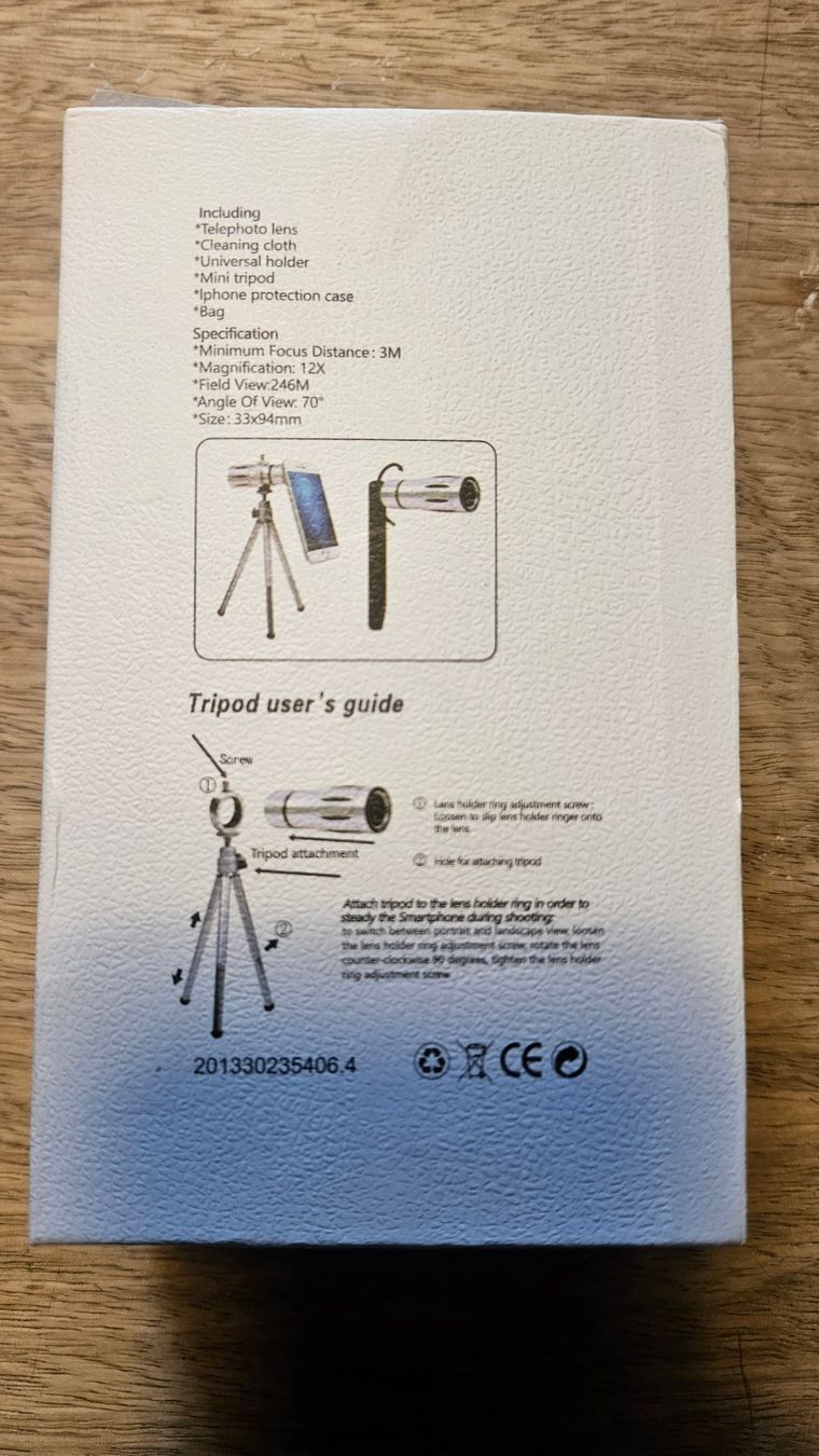 Objektive: Neuwertiges Smartphone Teleobjektiv mit Stativ – Neu (gemäss Beschreibung) aus Vermes von Bergbiene 3