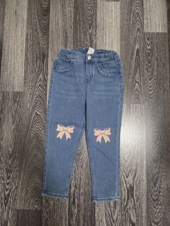 Hübsche Jeans mit Schleife, Grösse 98