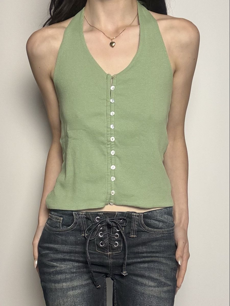 Tops: halter neck button top – D'occasion à Leissigen par lamooniade