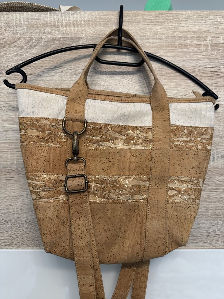 Borse da donna: Kork-Tasche braun / weiss – Nuovo (secondo la descrizione) da Langwiesen venduto da TinaB93