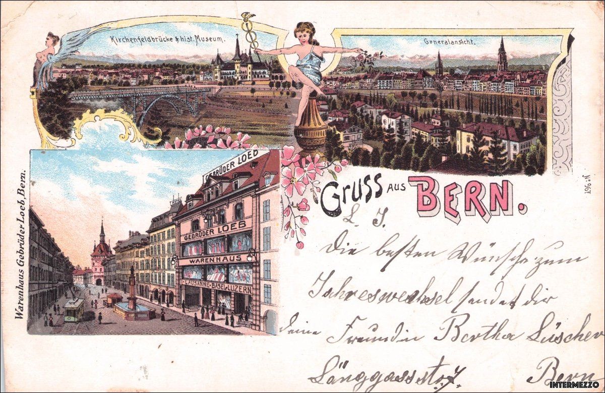 Cartes postales: Bern // 1899 Litho Warenhaus Gebrüder Loeb – D'occasion à Basel par intermezzo12