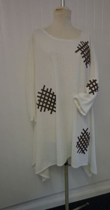 Tuniche: Robe / Tunique jersey crème UNIQUE 48-52 – Nuovo e nell'imballaggio originale da St-Imier venduto da goodber