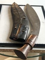 Kukri Messer mit Scheide Holzgriff Verzierungen (I11)