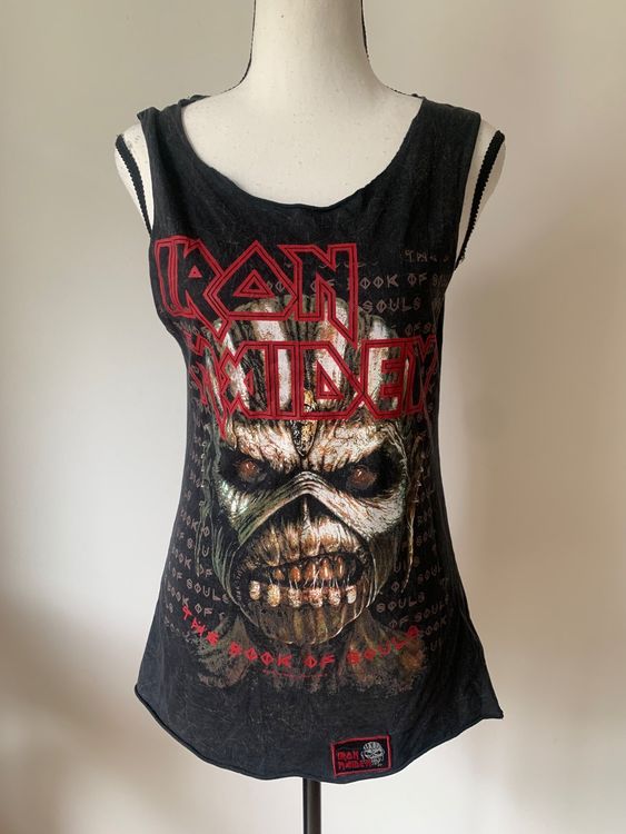 Iron maiden tour 2016 tanktop gr s baumwolle grau schwarz kaufen auf
