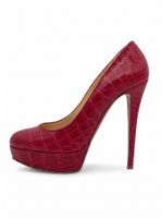 Christian Louboutin Lady Peep Croc Plateau Pump EU 39 Rot