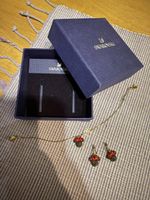 Swarovski Set Disney Minnie Maus Armband Ohrringe goldfarben