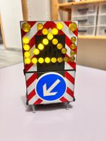 Remorque Playmobil avec flèches de rabattement lumineuses