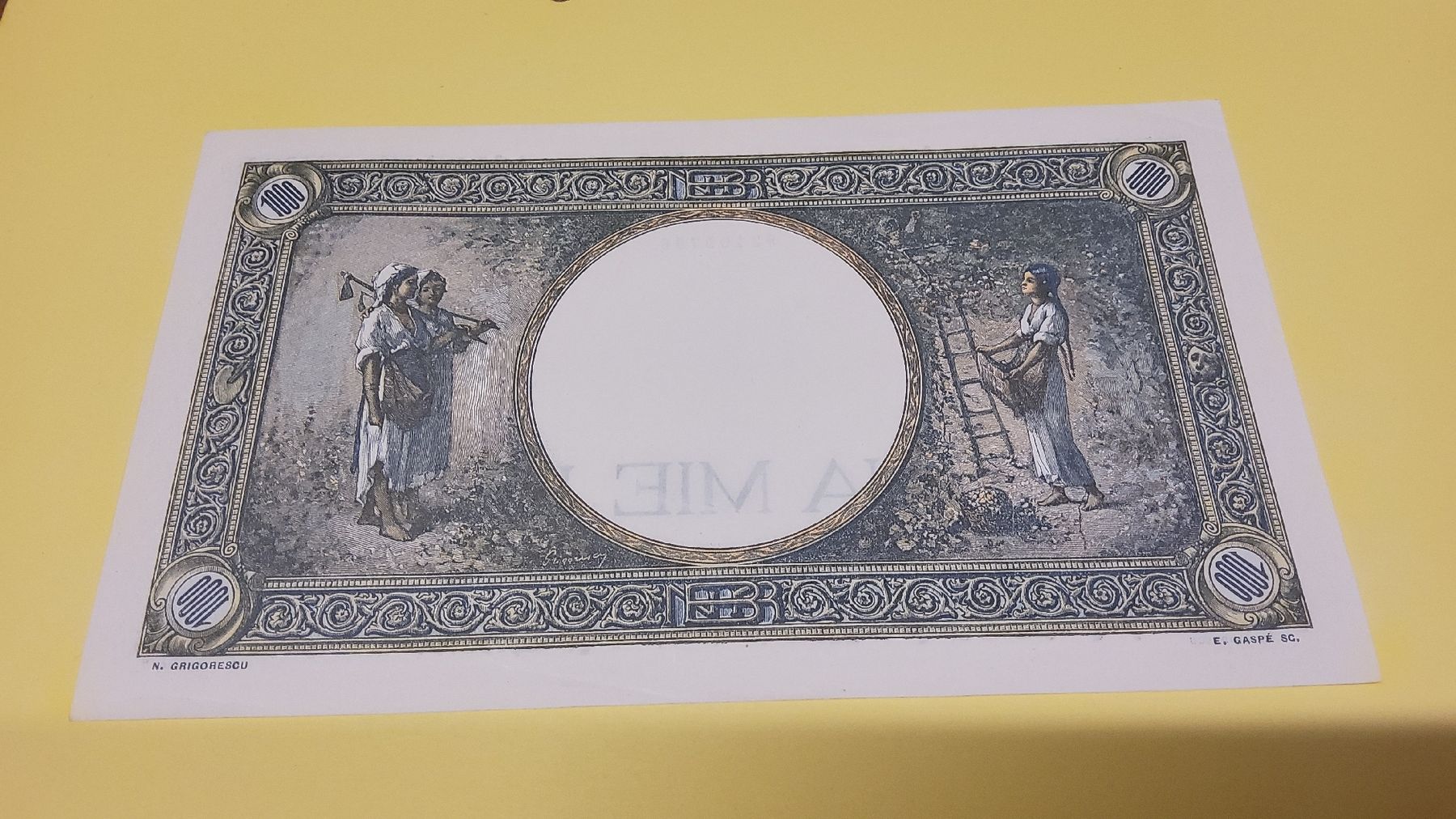Banknoten: Antike Banknote Rumänien 1000 Lei 1945 - – Neu und originalverpackt aus Herisau von Nluanalucas 1