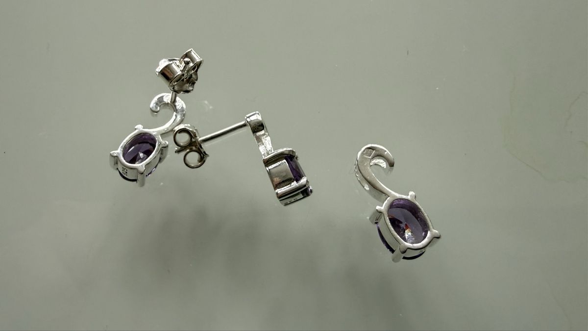 Ohrringe & -stecker: Silber-Amethyst- Ohrringe und Anhänger – Neu und originalverpackt aus Ebikon von elischka 4