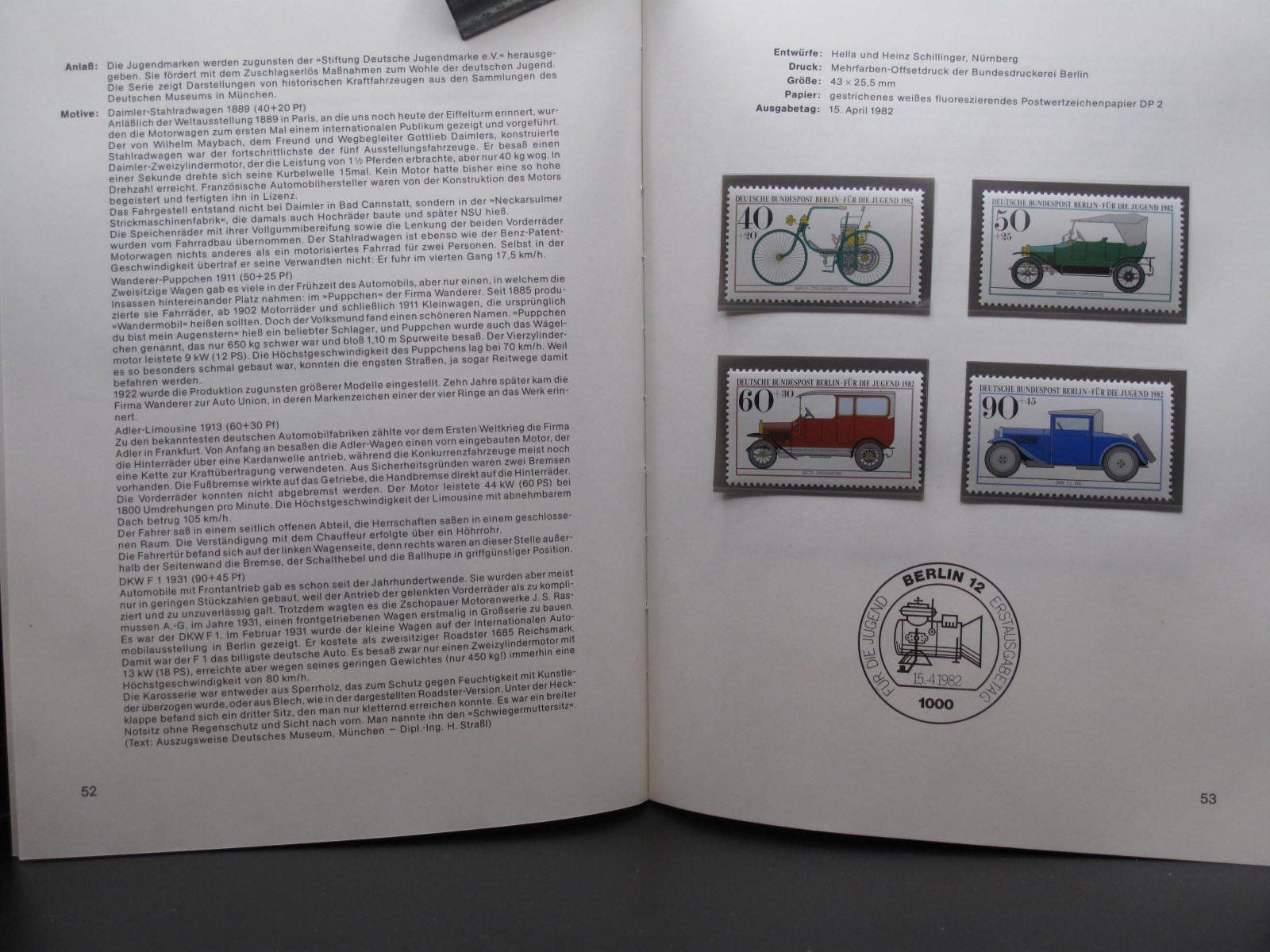 Album: BRD & Berlin 1982 Sonderpostwertzeichen buch ** – Usato da Wil SG venduto da fva01 7