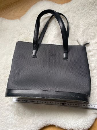 Vintage Original Lacoste Hand-Tasche , schwarz, Leder