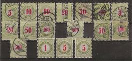 TAX99 - Lot de timbres taxe type chiffre