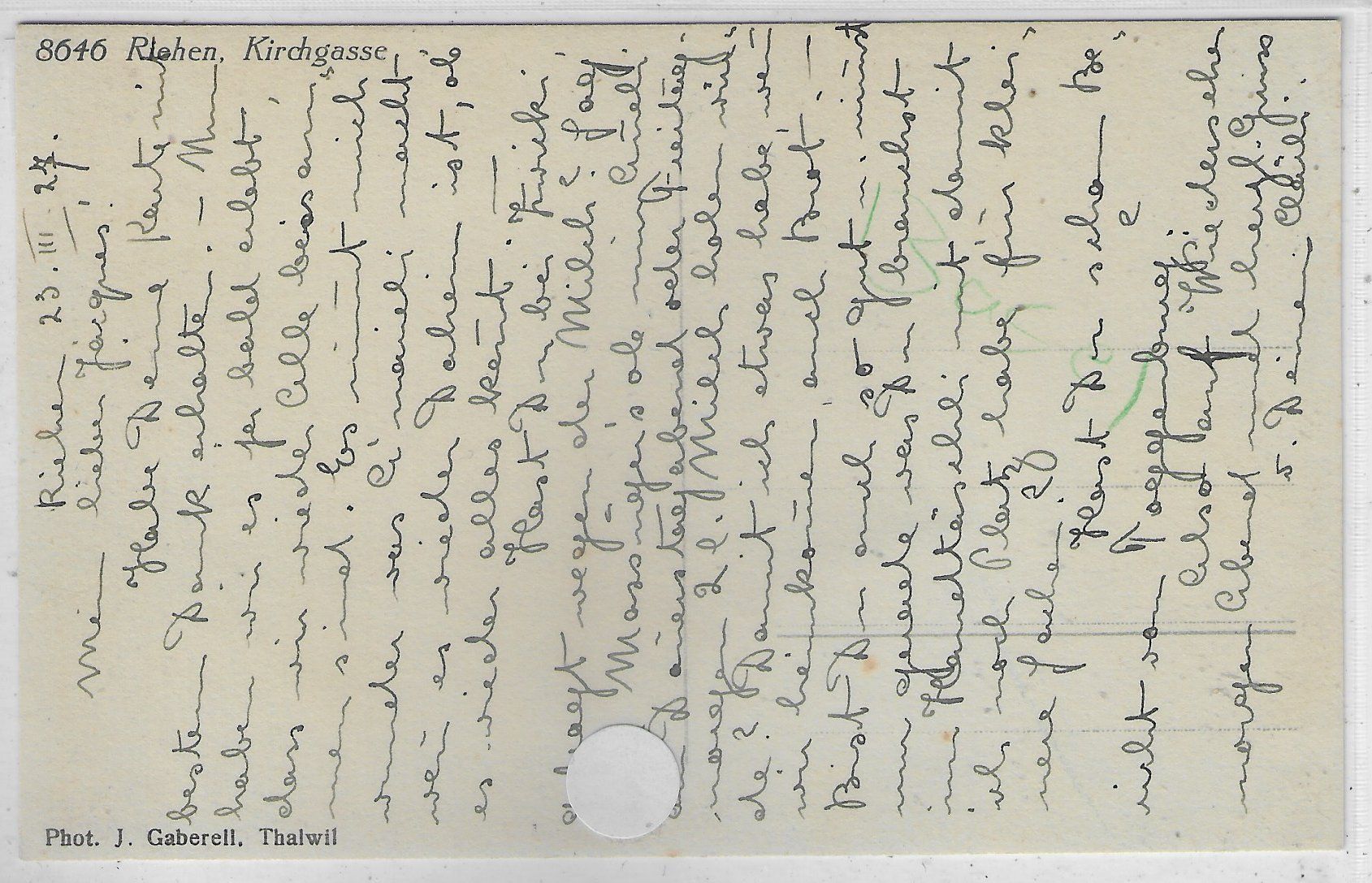 Cartes postales: Riehen - Kirchgasse – D'occasion à Ettingen par Kartenplanet 1