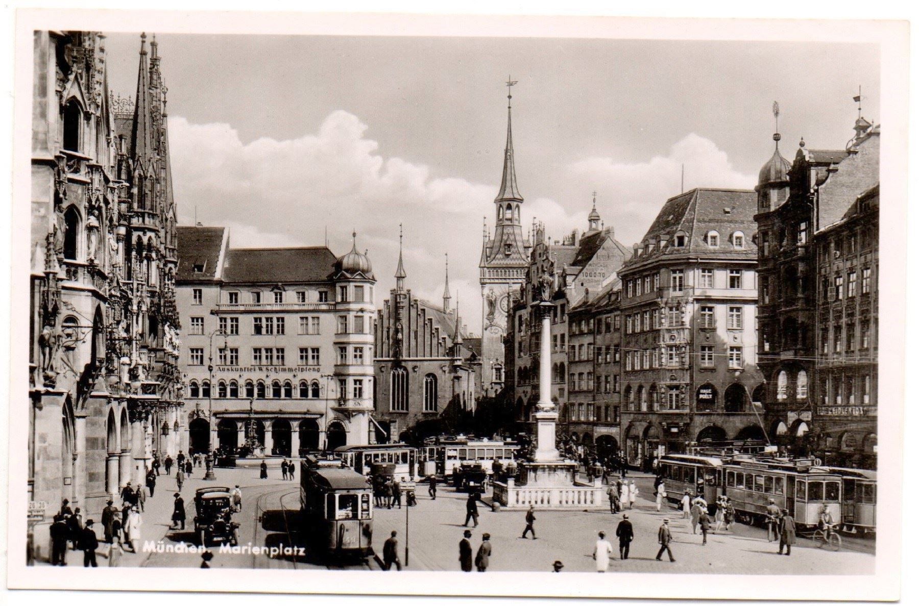 Cartoline postali: MÜNCHEN mit  vielen Trams, Auto – Nuovo (secondo la descrizione) da Jona venduto da philajona