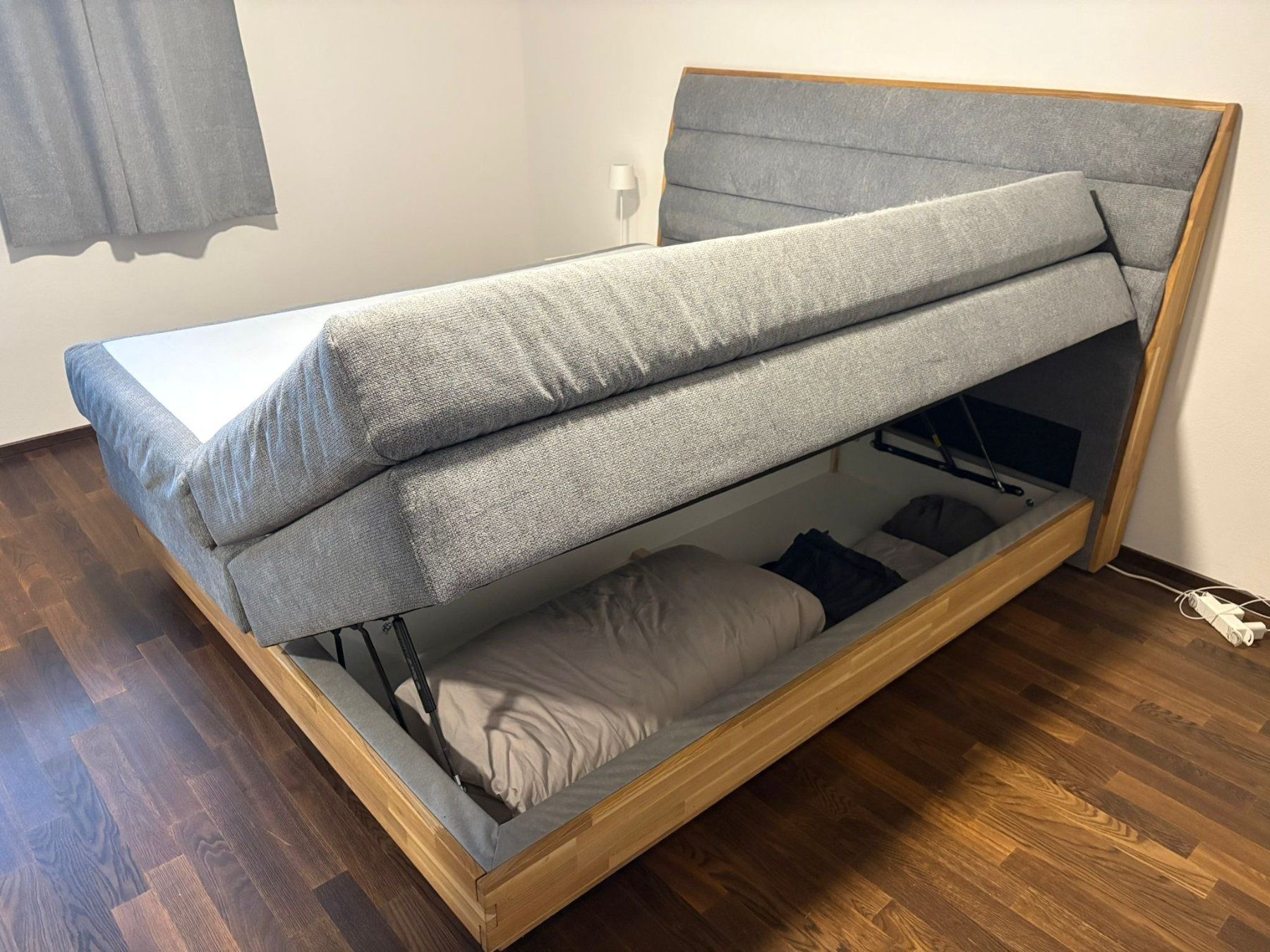 Mömax Letti: Boxspringbett Marissa in grau ca. 180x200cm – Usato da Frick venduto da Chriesiland 1