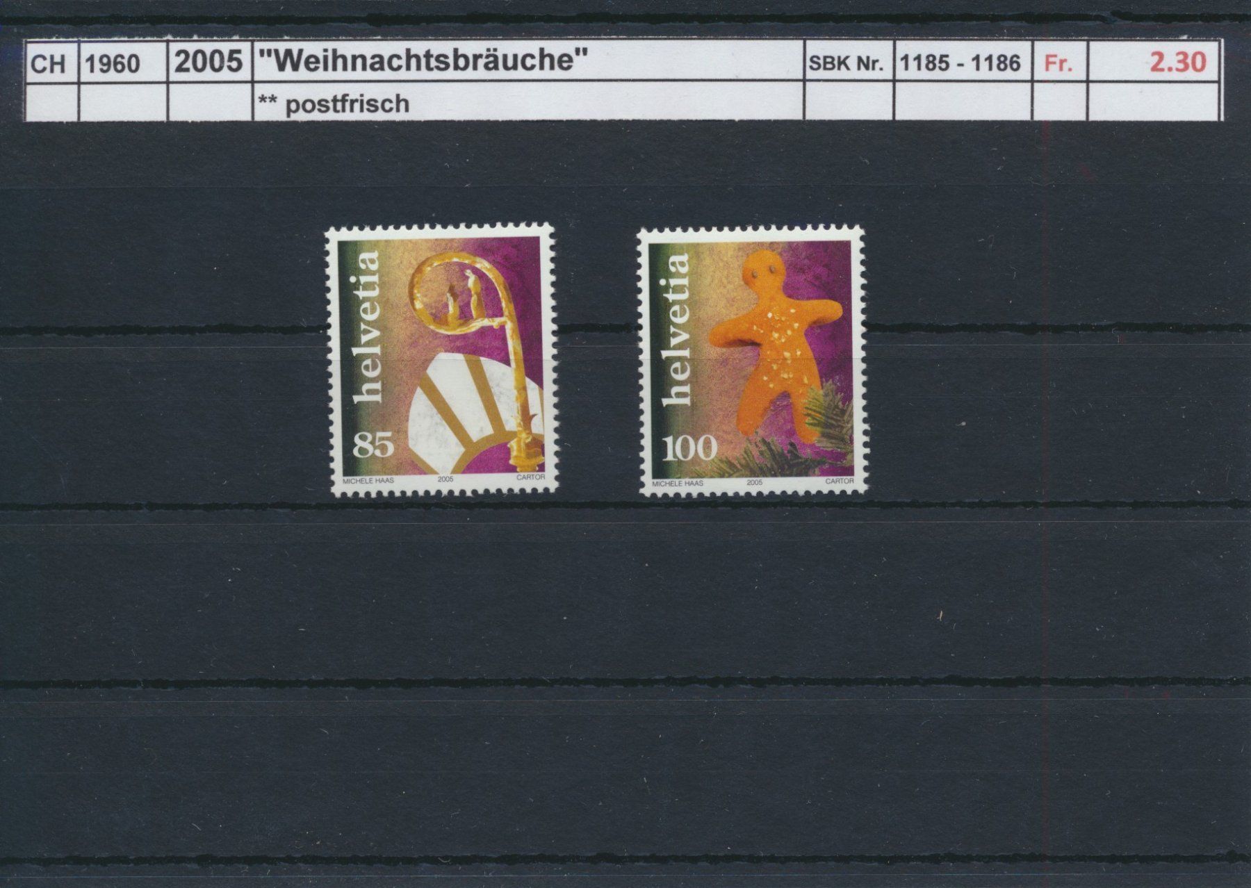 Alle Briefmarken: 2005 "Weihnachtsbräuche", ** postfrisch – Neu (gemäss Beschreibung) aus Winterthur von Zupogeru