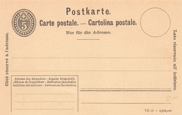 Postkarte Ganzsache ungelaufen - 5 Rp - VII 07 - 6,288,000