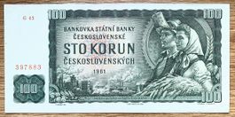 100 Korun Tschechoslowakei 1961!!! Top Zustand!!!